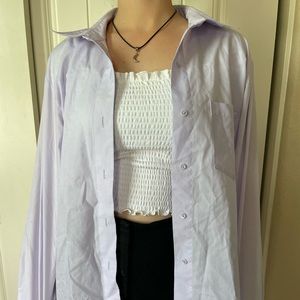 LILAC BUTTON UP